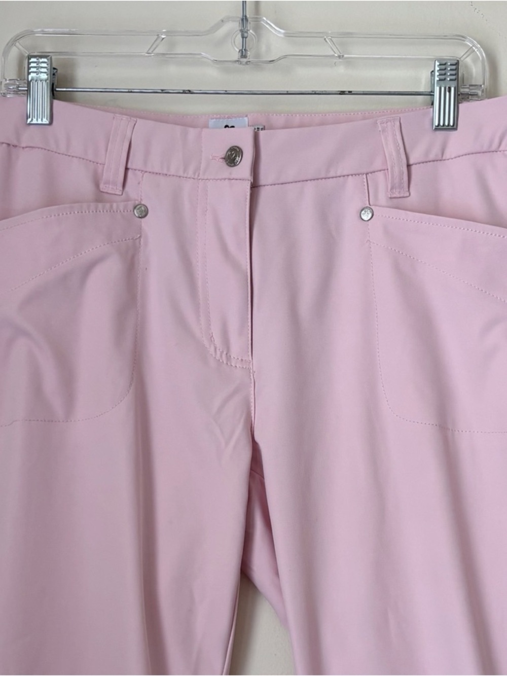 Daily Sports Pink Lyric Capri Cropped Pants Sz 8 Golf Athleisure - Picture 2 of 8